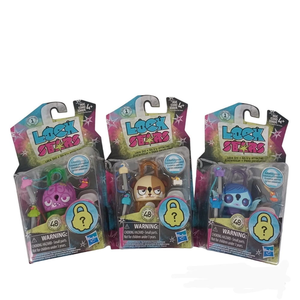 Hasbro Lock Stars -With Inside Surprise NEW -Set Of 3 Characters -Series 1